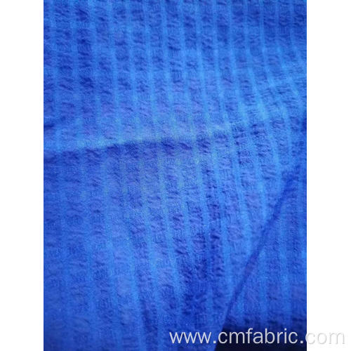 Woven Polyester spandex crepe check fabric 105gsm